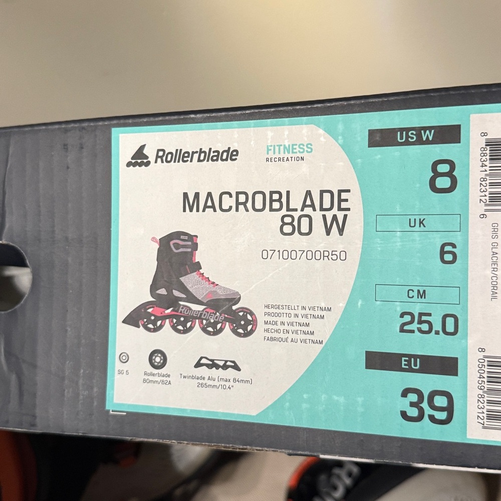 FREE Helmet! Rollerblade Macroblade 80W Women's Inline Skates - - Picture 3 of 13
